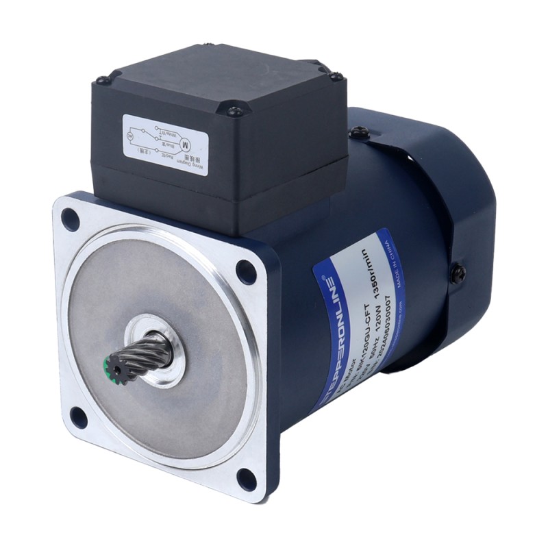 120W 220VAC 50Hz 90RPM 9.30Nm(1316.99oz.in) Flange 90mm Right Angle Gearbox Keyway Shaft Single-phase AC Induction  Motor - 5IK120GU-CFT/5GU15RT | StepperOnline CA