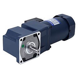 120W 220VAC 135RPM 6.20Nm(877.99oz.in) Flange 90mm Right Angle Gearbox Keyway Shaft Single-phase AC Induction Motor