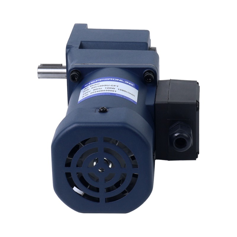 120W 220VAC/380VAC 50/60Hz 67.5RPM 12.00Nm(1699.34oz.in) Flange 90mm Right Angle Gearbox Keyway Shaft Three-phase AC Induction Motor - 5IK120GU-S/S3FT/5GU20RT | StepperOnline CA 120W 220VAC/380VAC 50/60Hz 67.5RPM 12.00Nm(1699.34oz.in) Flange 90mm Right Angle Gearbox Keyway Shaft Three-phase AC Induction Motor - 5IK120GU-S/S3FT/5GU20RT | StepperOnline CA