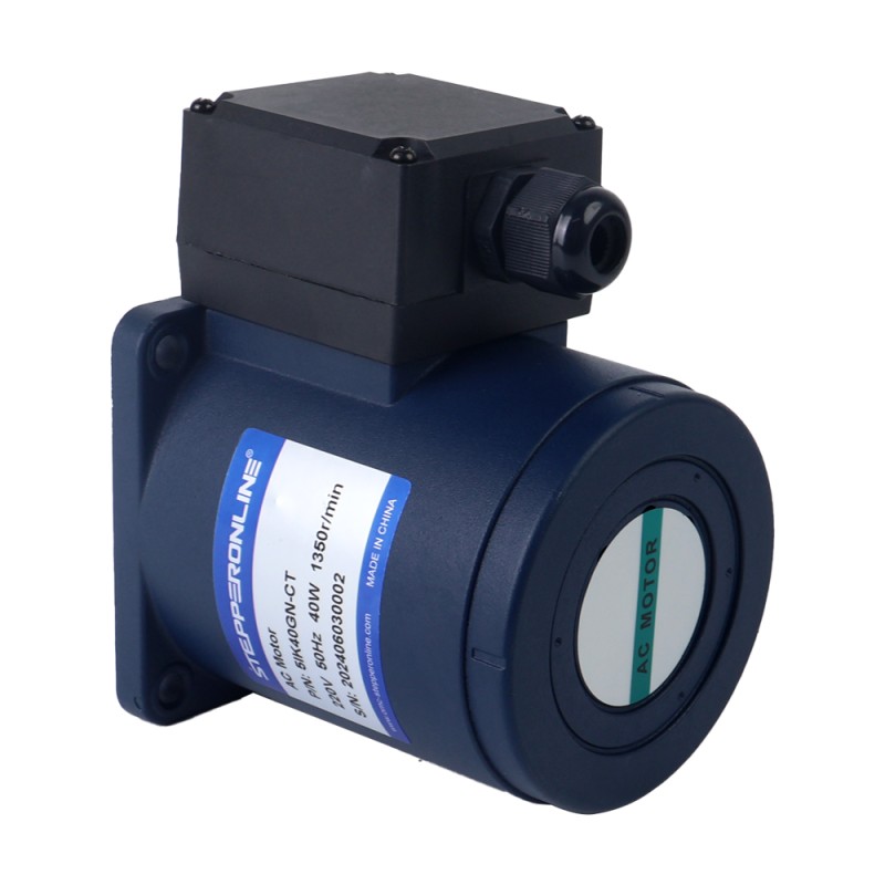 40W 220VAC 50Hz 135RPM 2.38Nm(337.04oz.in) Flange 90mm Spur Gearbox Single-phase AC Induction  Motor - 5IK40GN-CT/5GN10K | StepperOnline CA