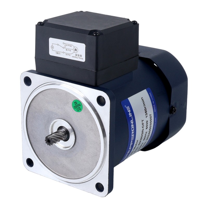 60W 220VAC 50Hz 13.5RPM 10.00Nm(1416.12oz.in) Flange 90mm Spur Gearbox Single-phase AC Induction  Motor - 5IK60GN-CFT/5GN100K | StepperOnline CA