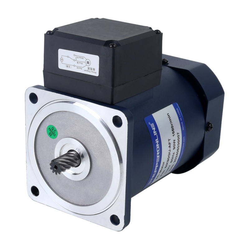 90W 110VAC 60Hz 135RPM 4.60Nm(651.41oz.in) Flange 90mm Right Angle Gearbox Keyway Shaft Single-phase AC Induction Motor - 5IK90GU-AFT/5GU10RT | StepperOnline CA 90W 110VAC 60Hz 135RPM 4.60Nm(651.41oz.in) Flange 90mm Right Angle Gearbox Keyway Shaft Single-phase AC Induction Motor - 5IK90GU-AFT/5GU10RT | StepperOnline CA