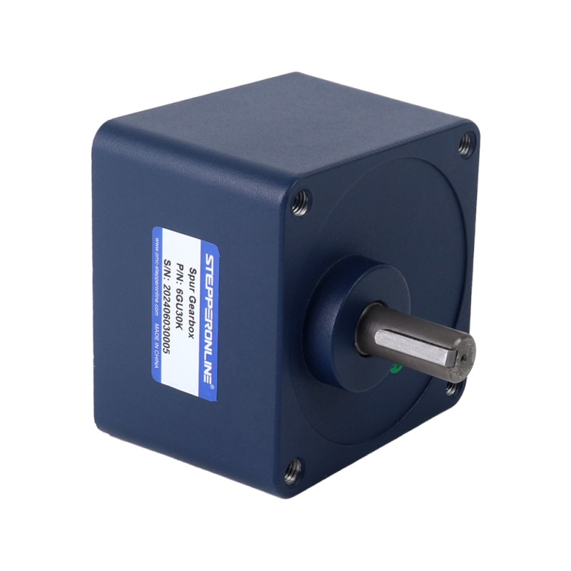 48V 200W 100RPM Geared Brushless DC Motor 12.61Nm(1785.73oz.in) 30:1 Spur Gearbox - F6B200-48GU-30S/6GU30K | StepperOnline CA