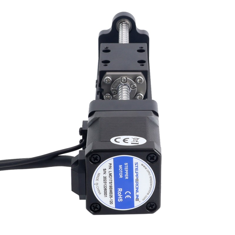 Nema 17 Stepper Ball Screw Linear Actuator 2.5A Stroke 40mm 0.70Nm(99.13oz.in) Lead 12mm(0.47244) with Sensor - LMD17S24B2B25-040 | StepperOnline CA