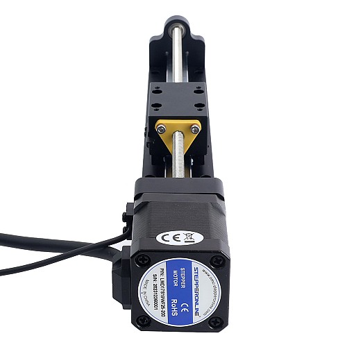 Nema 17 Stepper Lead Screw Linear Actuator 2.5A Stroke 200mm 0.5Nm(70.81oz.in) Lead 12.7mm(0.5) with Sensor - LMD17S19WF25-200 | StepperOnline CA