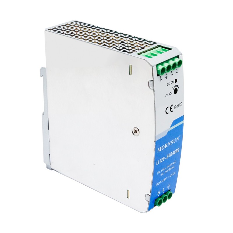 120W 12V 10.0A 85-264VAC/120-370VDC DIN Rail Switching Power Supply - LI120-20B12R2 | StepperOnline CA