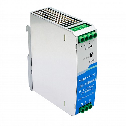 75W 24V 3.2A 85-305VAC/120-430VDC DIN Rail Switching Power Supply - LI75-23B24R3 | StepperOnline CA