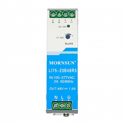 75W 24V 3.2A 85-305VAC/120-430VDC DIN Rail Switching Power Supply - LI75-23B24R3 | StepperOnline CA