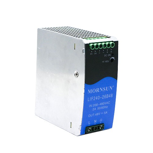 240W 24V 10.0A 180-550VAC/254-780VDC DIN Rail Switching Power Supply with PFC Function - LIF240-26B24 | StepperOnline CA