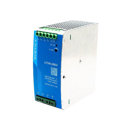 240W 24V 10.0A 320-600VAC/450-850VDC DIN Rail Switching Power Supply - LIT240-26B24 | StepperOnline CA