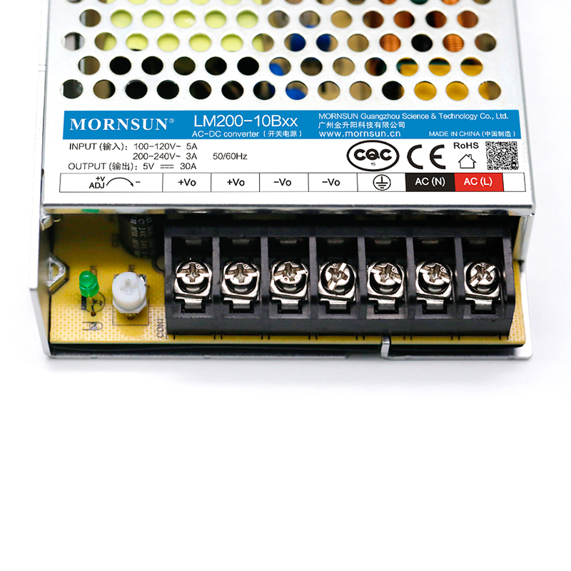 200W 24V 8.8A 176-264VAC/240-370VDC Switching Power Supply - LM200-12B24 | StepperOnline CA