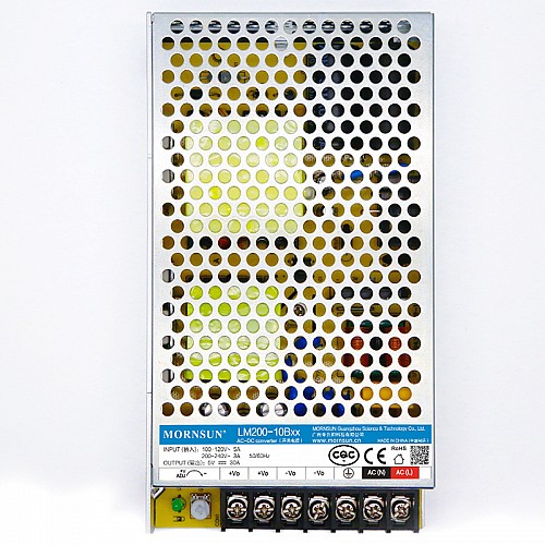 200W 5V 30.0A 90-132VAC/180-264VAC/240-370VDC Switching Power Supply - LM200-10B05 | StepperOnline CA 200W 5V 30.0A 90-132VAC/180-264VAC/240-370VDC Switching Power Supply - LM200-10B05 | StepperOnline CA