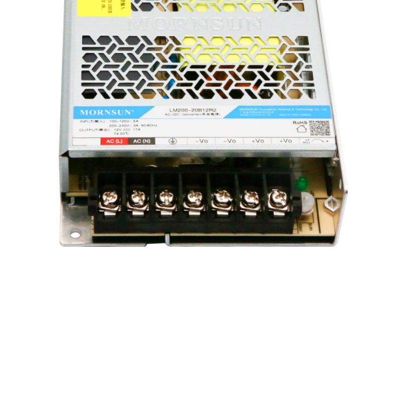 200W 24V 8.8A 90-132VAC/180-264VAC Switching Power Supply - LM200-20B24R2 | StepperOnline CA