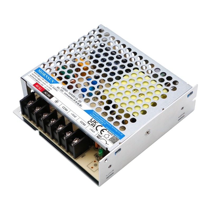 50W 5V/6.0A 12V/2.0A 85-264VAC/120-370VDC Switching Power Supply - LM50-10A0512-20 | StepperOnline CA