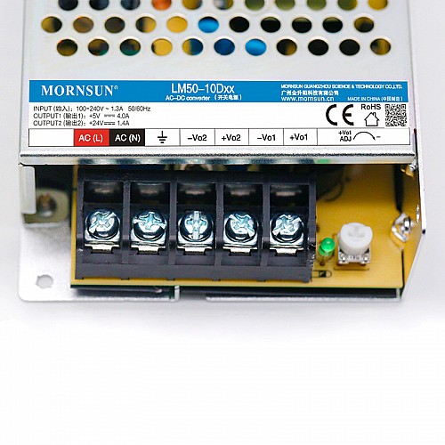 50W 5V/6.0A 12V/2.0A 85-264VAC/120-370VDC Switching Power Supply - LM50-10D0512-20 | StepperOnline CA 50W 5V/6.0A 12V/2.0A 85-264VAC/120-370VDC Switching Power Supply - LM50-10D0512-20 | StepperOnline CA