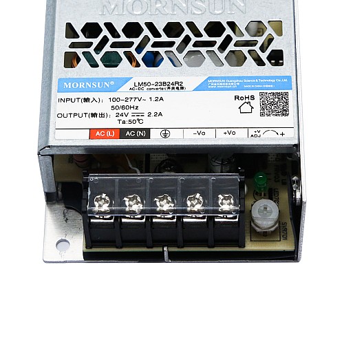 50W 24V 2.2A 80-305VAC/100-430VDC Switching Power Supply - LM50-23B24R2 | StepperOnline CA