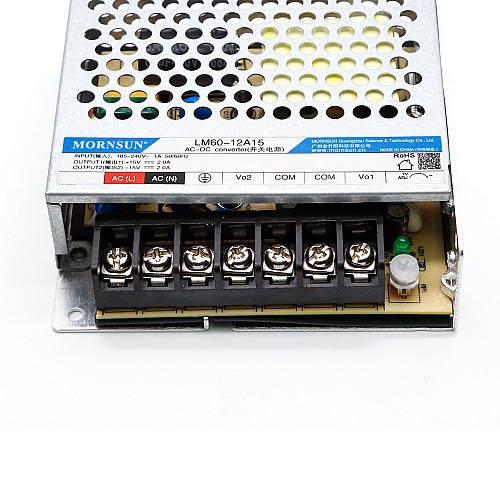 60W 15V -15V/5.0A 5.0A 165-264VAC/180-370VDC Switching Power Supply - LM60-12A15 | StepperOnline CA