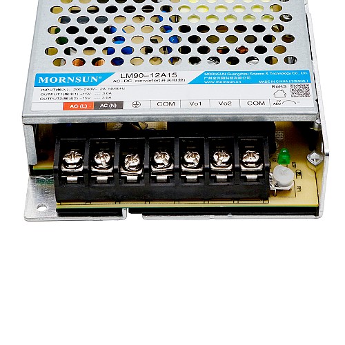 90W 15V -15V/3.0A 3.0A 165-264VAC/180-370VDC Switching Power Supply - LM90-12A15 | StepperOnline CA
