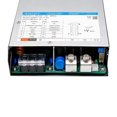 1000W 24V 42.0A 90-264VAC/120-370VDC Switching Power Supply with PFC Function - LMF1000-20B24 | StepperOnline CA