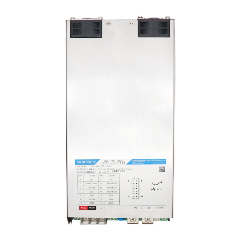 1500W 15V 100.0A 85-264VAC/120-370VDC Switching Power Supply with PFC Function - LMF1500-20B15 | StepperOnline CA