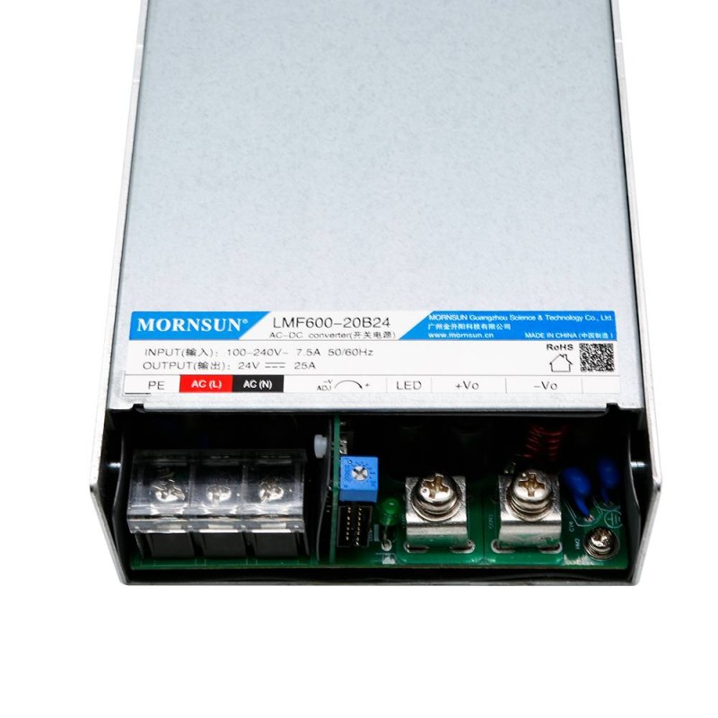 600W 12V 50.0A 80-277VAC/110-390VDC Switching Power Supply with PFC Function - LMF600-20B12 | StepperOnline CA