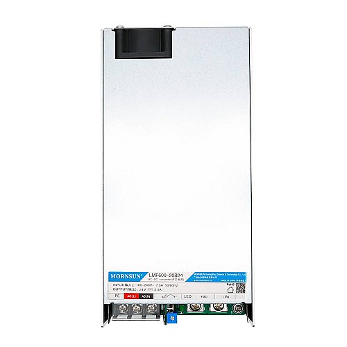 600W 24V 25.0A 80-277VAC/110-390VDC Switching Power Supply with PFC Function - LMF600-20B24 | StepperOnline CA