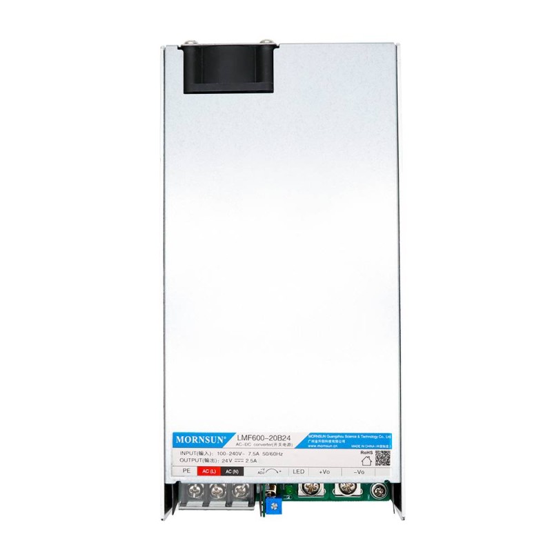 600W 12V 50.0A 80-277VAC/110-390VDC Switching Power Supply with PFC Function - LMF600-20B12 | StepperOnline CA