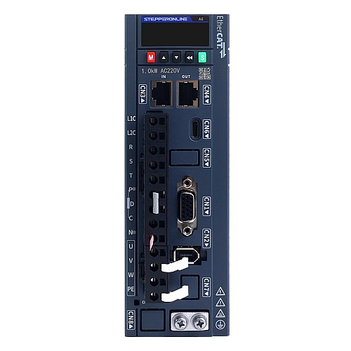 A6 Series 1000W EtherCAT AC Servo Motor Kit 3000rpm 3.18Nm 17-Bit Absolute Encoder IP67 - A6-EC1000H2A1-M17 | StepperOnline CA