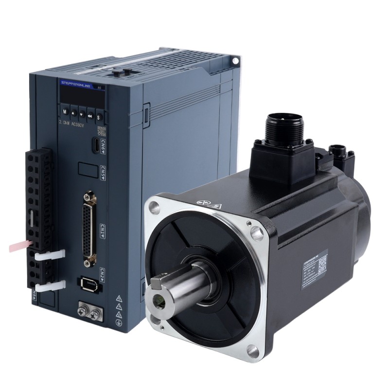 A6 Series 2000W RS485 AC Servo Motor Kit 3000rpm 6.37Nm w/ Brake 17-Bit Absolute Encoder IP67 - A6-RS2000H3B1-M17 | StepperOnline CA