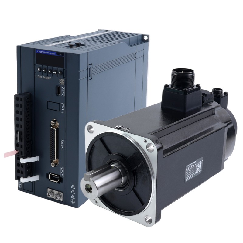 A6 Series 2500W RS485 AC Servo Motor Kit 3000rpm 7.96Nm w/ Brake 17-Bit Absolute Encoder IP67 - A6-RS2500H3B1-M17 | StepperOnline CA