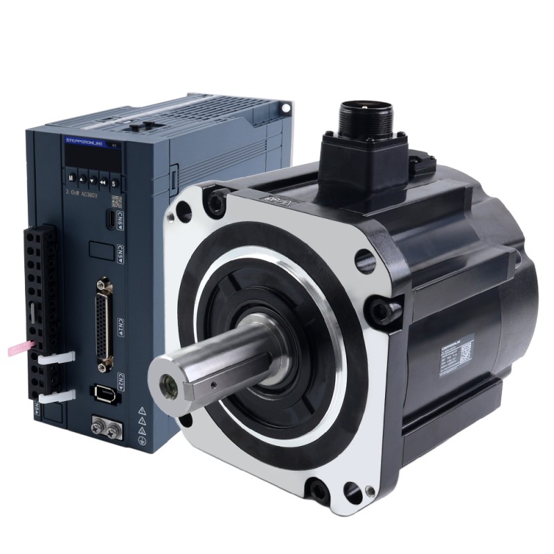 A6H Series 2900W RS485 AC Servo Motor Kit 1500rpm 18.60Nm w/ Brake 17-Bit Absolute Encoder IP67 - A6H-RS2900H3B1-M17 | StepperOnline CA