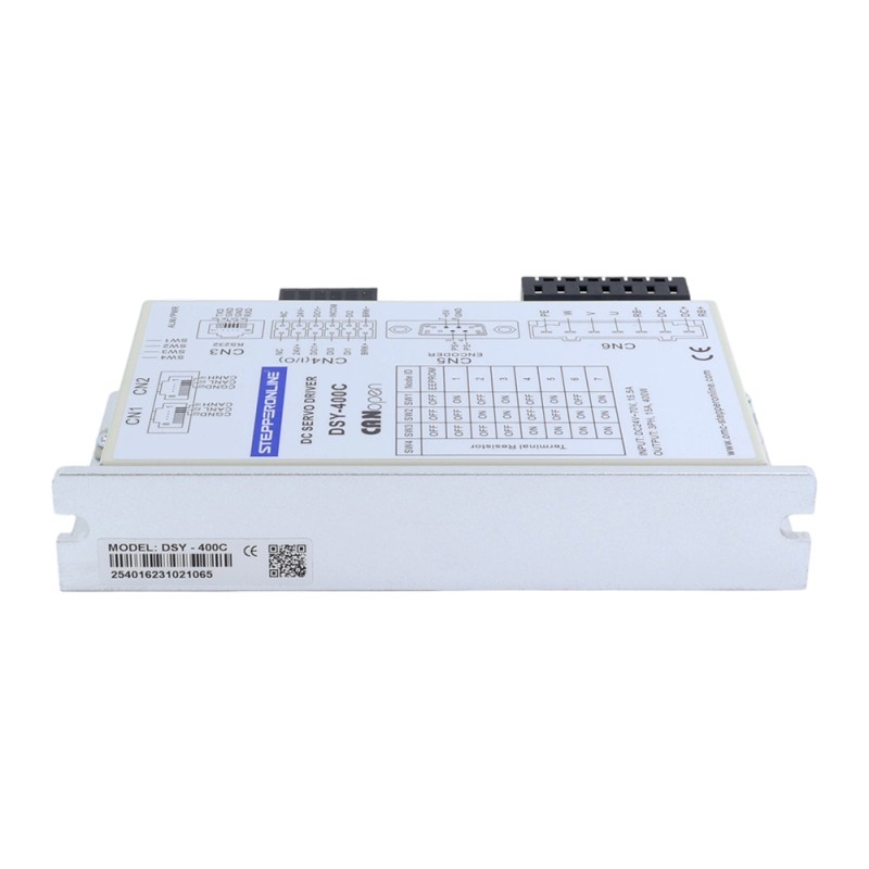 DSY Series 400W CANopen DC Servo Motor 24-70VDC 1.27Nm 3000rpm 17-Bit Incremental Encoder IP65 - DSY-C400L2A2-M17S | StepperOnline CA
