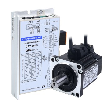 DSY Series 200W CANopen DC Servo Motor 24-70VDC 0.637Nm 3000rpm 17-Bit Incremental Encoder IP65