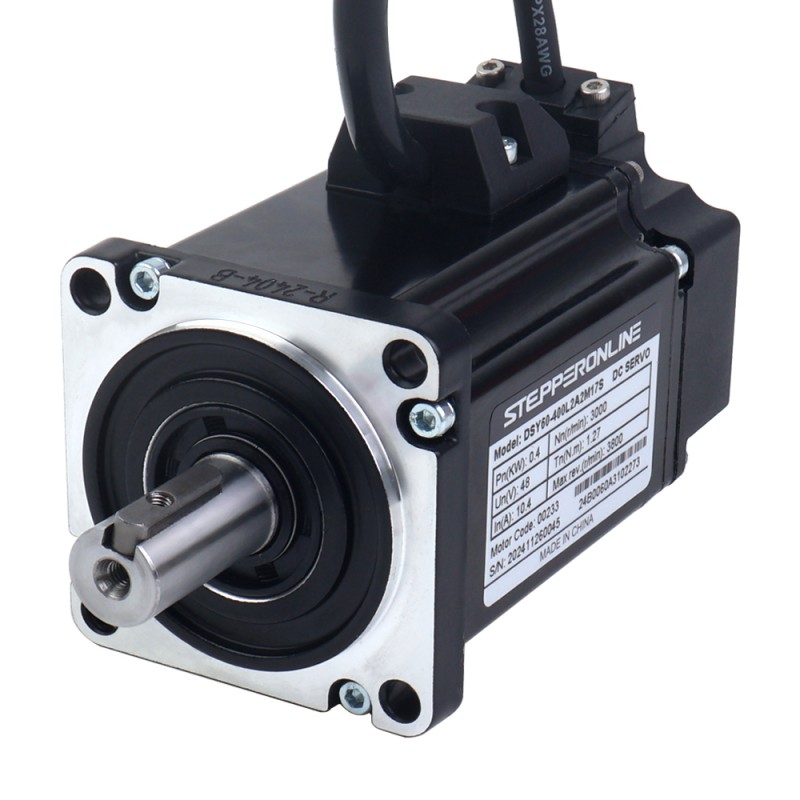 DSY Series 400W CANopen DC Servo Motor 24-70VDC 1.27Nm 3000rpm 17-Bit Incremental Encoder IP65 - DSY-C400L2A2-M17S | StepperOnline CA