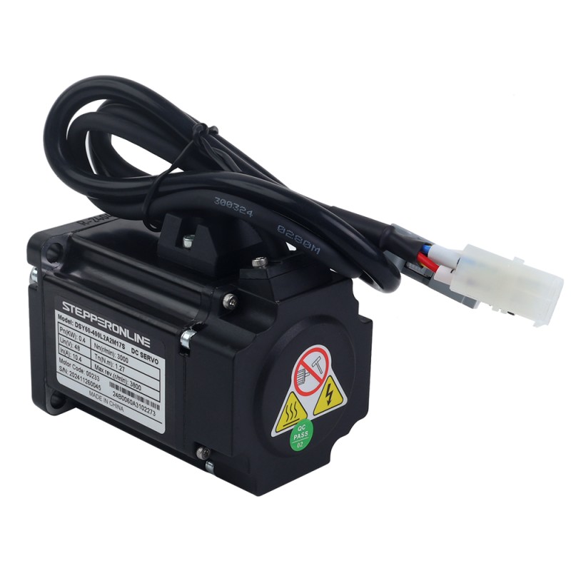 DSY Series 400W CANopen DC Servo Motor 24-70VDC 1.27Nm 3000rpm 17-Bit Incremental Encoder IP65 - DSY-C400L2A2-M17S | StepperOnline CA
