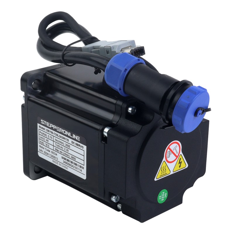 DSY Series 750W CANopen DC Servo Motor 24-70VDC 2.39Nm 3000rpm 17-Bit Incremental Encoder IP65 - DSY-C750L2A2-M17S | StepperOnline CA