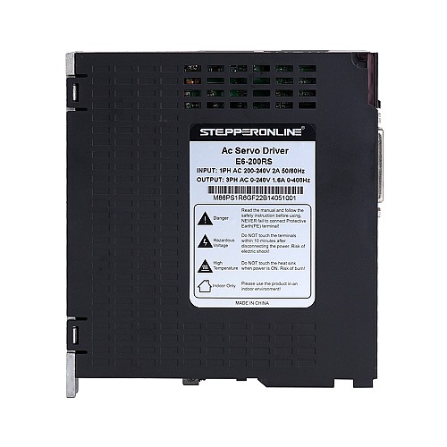 E6 Series 200W AC Servo Motor Kit 3000rpm 0.64Nm 17-Bit Encoder IP65 - E6-RS200H2A2-M17S | StepperOnline CA E6 Series 200W AC Servo Motor Kit 3000rpm 0.64Nm 17-Bit Encoder IP65 - E6-RS200H2A2-M17S | StepperOnline CA