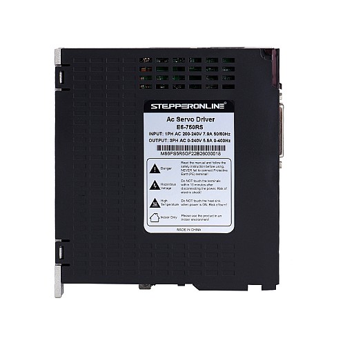 E6 Series 750W AC Servo Motor Kit 3000rpm 2.39Nm 17-Bit Encoder IP65 - E6-RS750H2A2-M17S | StepperOnline CA