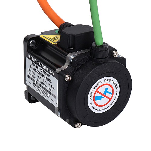 E6 Series 200W AC Servo Motor Kit 3000rpm 0.64Nm 17-Bit Encoder IP65 - E6-RS200H2A2-M17S | StepperOnline CA E6 Series 200W AC Servo Motor Kit 3000rpm 0.64Nm 17-Bit Encoder IP65 - E6-RS200H2A2-M17S | StepperOnline CA