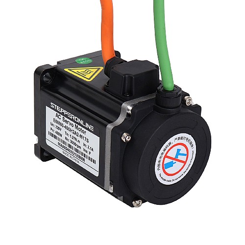 E6 Series 400W AC Servo Motor Kit 3000rpm 1.27Nm 17-Bit Encoder IP65 - E6-RS400H2A2-M17S | StepperOnline CA E6 Series 400W AC Servo Motor Kit 3000rpm 1.27Nm 17-Bit Encoder IP65 - E6-RS400H2A2-M17S | StepperOnline CA