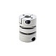 6.35mm - 10mm Flexible Double Disc Coupling 26x35mm CNC Stepper Motor Shaft Coupler - MP2635-6.35-10 | StepperOnline CA