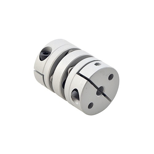 5mm - 6.35mm Flexible Double Disc Coupling 26x35mm CNC Stepper Motor Shaft Coupler - MP2635-5-6.35 | StepperOnline CA