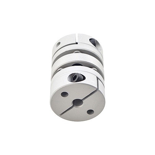 5mm - 6.35mm Flexible Double Disc Coupling 26x35mm CNC Stepper Motor Shaft Coupler - MP2635-5-6.35 | StepperOnline CA