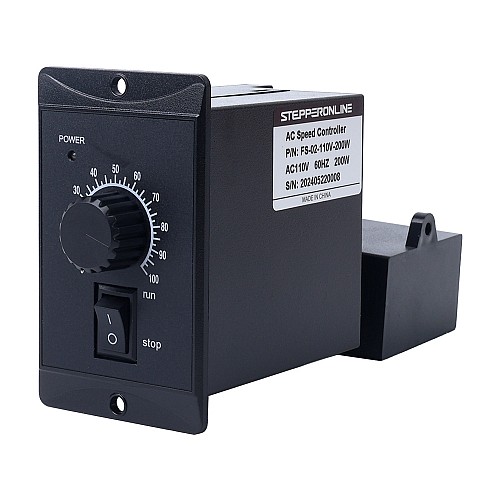200W Single Phase 110VAC Motor Speed Controller for Variable Speed Motor - FS-02-110V-200W | StepperOnline CA