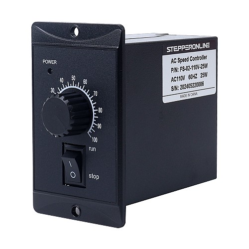 25W Single Phase 110VAC Motor Speed Controller for Variable Speed Motor - FS-02-110V-25W | StepperOnline CA 25W Single Phase 110VAC Motor Speed Controller for Variable Speed Motor - FS-02-110V-25W | StepperOnline CA