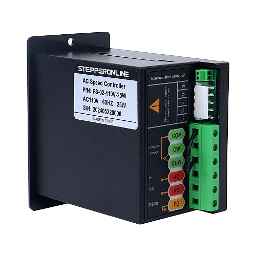 25W Single Phase 110VAC Motor Speed Controller for Variable Speed Motor - FS-02-110V-25W | StepperOnline CA 25W Single Phase 110VAC Motor Speed Controller for Variable Speed Motor - FS-02-110V-25W | StepperOnline CA