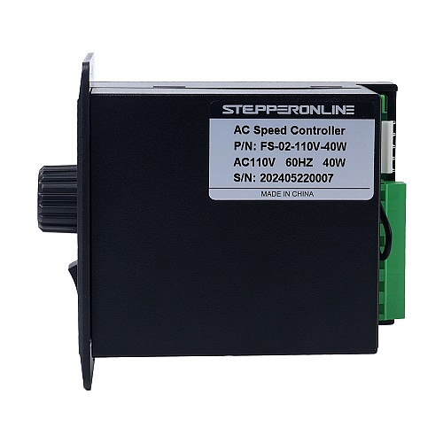 40W Single Phase 110VAC Motor Speed Controller for Variable Speed Motor - FS-02-110V-40W | StepperOnline CA