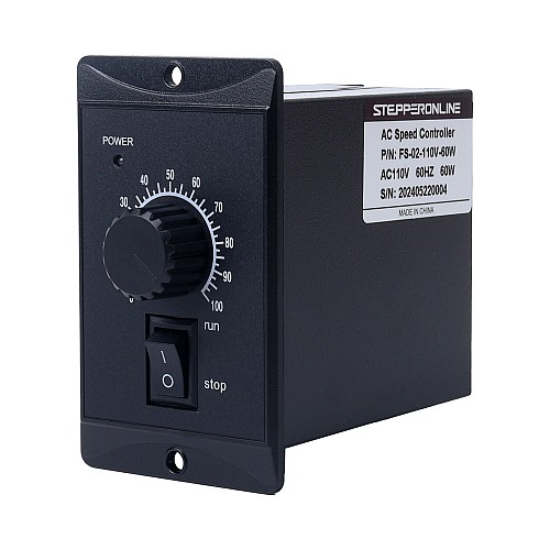 60W Single Phase 110VAC Motor Speed Controller for Variable Speed Motor - FS-02-110V-60W | StepperOnline CA