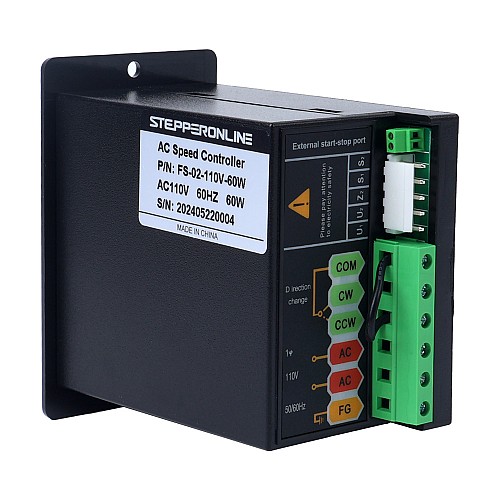 60W Single Phase 110VAC Motor Speed Controller for Variable Speed Motor - FS-02-110V-60W | StepperOnline CA
