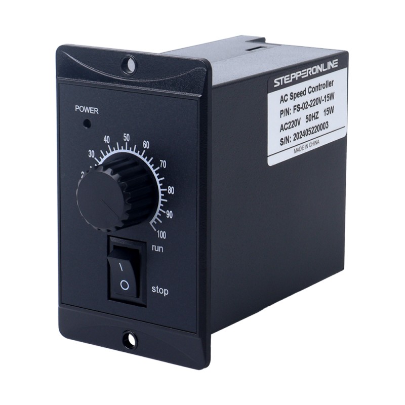 15W Single Phase 220VAC Motor Speed Controller for Variable Speed Motor - FS-02-220V-15W | StepperOnline CA